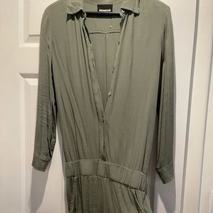 Monrow button down long sleeved romper